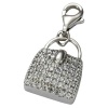 Charms Anhänger Tasche Silber in 925 Sterling Silber Charm - Kisma Charms - KIC0118-011