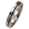KISMA Schmuck Ring Gr. 54 Edelstahl gl./matt schwarz KIR0127-007-54
